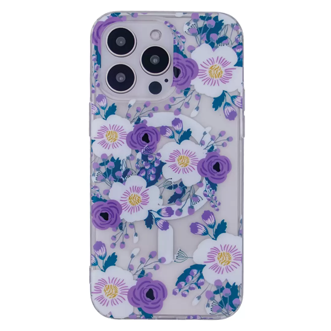 Samsung Galaxy S23 Ultra Designed case MagSafe Violet Bloom